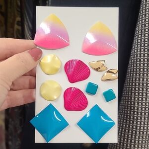 Colorful Geometric Earring Set